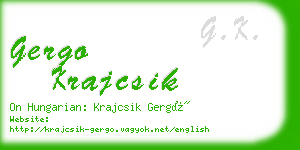gergo krajcsik business card